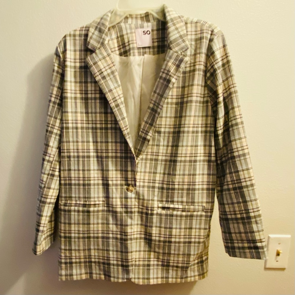 SO Sonoma Good For Life Plaid Blazer